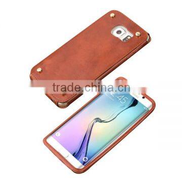 Phone case factory top leather case for samsung galaxy s6