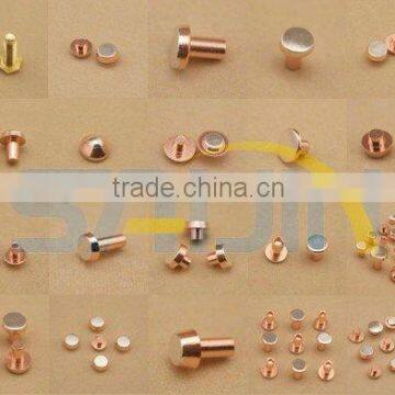 4mm AgNi Pure Alloy Electrical Bimetal Button Contact Rivets