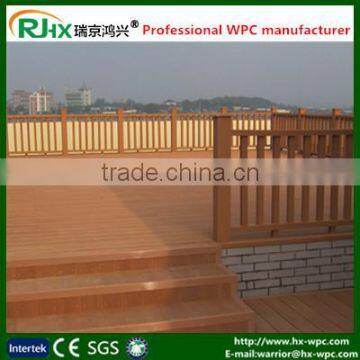 Extruded plastic composite decking with Teak/redwood/rice white/coffee/black color