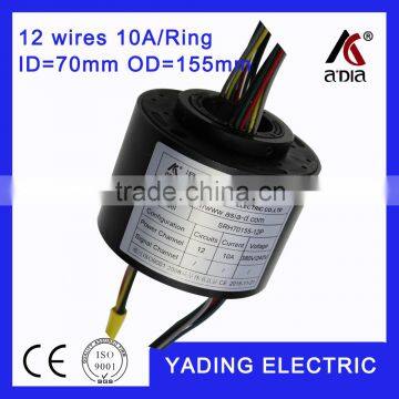 SRH70155 12P Slip Ring for Cable Reel 70 Mm. OD150mm. 12Wires, 10A 12 Wires