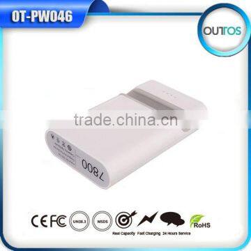 Custom mobile smart power bank 6600mah good quality portable charger approve with CE FCC ROHS