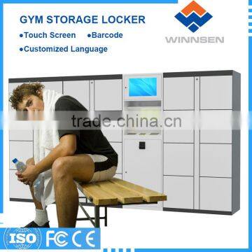 Gymnasium storage Electronic Doors Locker with advertising screen