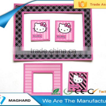 cute pink cat cartoon magnetic photo picture frame