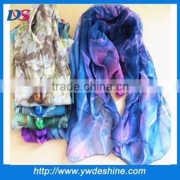 New product high quality 2014 new style fashion islamic muslim scarf with ring WJ-649