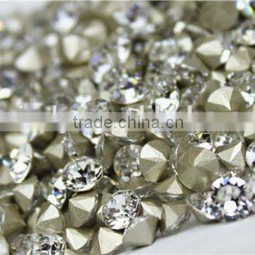 White Clear 1440pieces/bag Sharp Bottom Non Hotfix Glue on Rhinestones Shining Nail Art Crystal photo-5