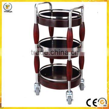 Supreme wood round wine service liquor trolley for Hotel Supreme hotel air restaurant saloon bar lobby