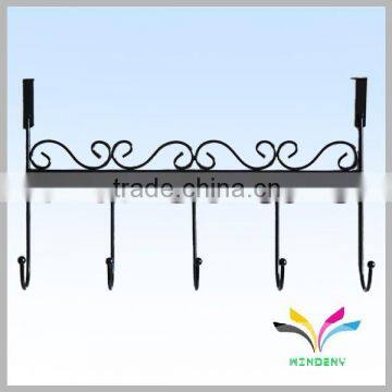 Wholesale Home Furniture Black Wall Mount Wrought Iron Coat Rack