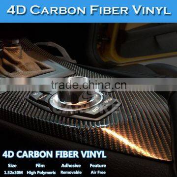 Yellow Carbon Fiber 4D Auto Body Cover Sticker Foil With Air Channels on The Backside 5FTx98FT 1.52x30M photo-5