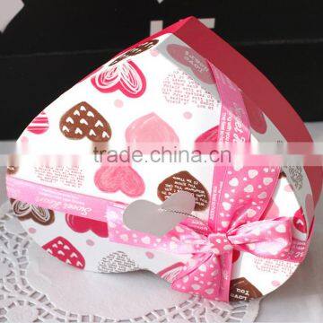 Factory direct wholesale high quality paperwith ribbon customized candy box