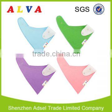 Alva Hot Sale Solid Color High Quality Cotton Wholesale Washable Bandana Bibs