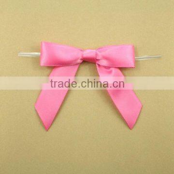 ribbon bow pre made bow with wire twist