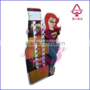 Advertising paper board floor display stand for sunglasses promotion