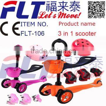 Three Wheel Best Selling Cheap 3 in 1 Kids Mini Scooter With CE Report photo-2