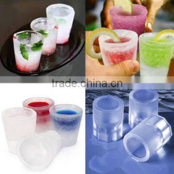 6-Cup Ice Cubes Glass Square Silicone Mold Cool Shooters Tray Dessert Jelly Cups