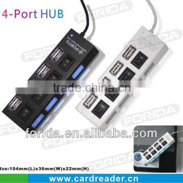 4 port USB hub with LED