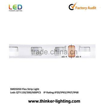 SMD5050 600leds/m IP20 Strip Yellow Color Can be Cuttable photo-5