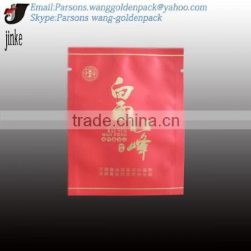 Three sides sealed laminated tea plastic bags