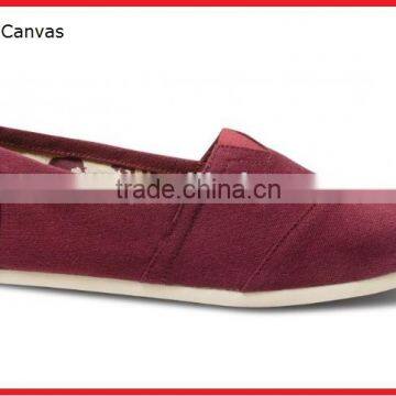 Wholesale Fashion Woman Canvas Shoes Flat Shoes EVA Outsole