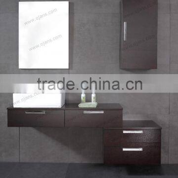 MDF wall hung bathroom vanity cabinet with draws