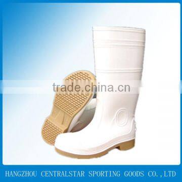 Ladies cheap fashion white high heel pvc rain boots wholesale women