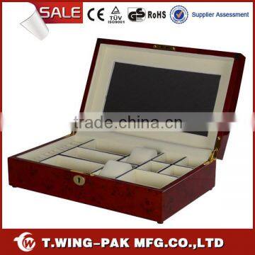 luxury wooden watch jewelry box for men
