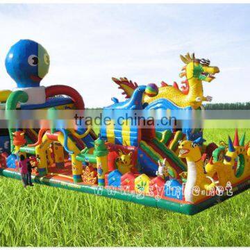 Newest Octopus inflatable fun city inflatable Amusement Park