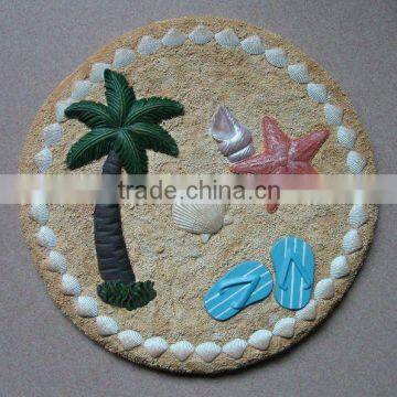 Polyresin Beach Stepping Stone For Garden Decoration Craft photo-1