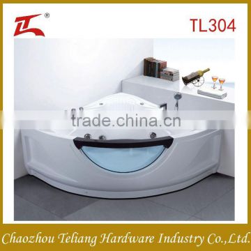 Freestanding Made in China Glass Triangle Special Design Water Pump Massage Bathtub