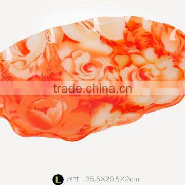 2015 fashional L size oval transparent acrylic fruit plate dry fruit plate