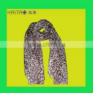 new fashion long leopard viscose scarf shawl