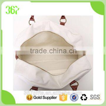 Ladies Shoulder Washing Canvas Bag PU Zipper Travel Bag photo-3