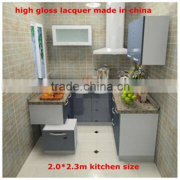 high gloss lacquer small kitchen cabinet