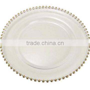 13-Inch gold Bead Charger Plate