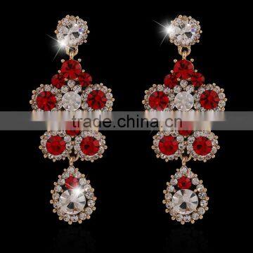 stainless steel jewelry 2016 zircon stud earrings earrings woman fashion earring