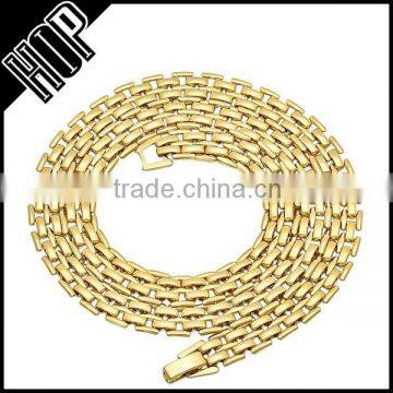 9mm 18k Gold Tone Panther Chain Necklace