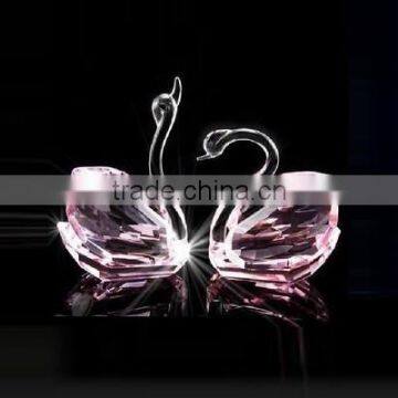 Pink Crystal Swan Figurine Crystal Swan For Wedding Favors