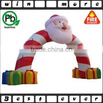 Christmas inflatable santa claus decorations arch with gift