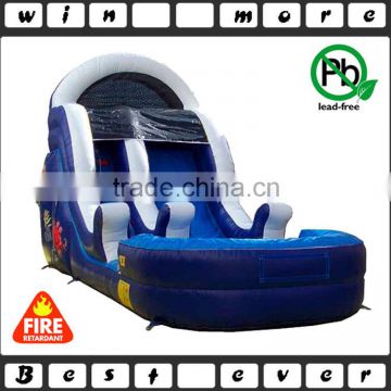 hot sale big cheap backyard inflatable water slides with swimming pool, inflatable water slide park for kids and adults play