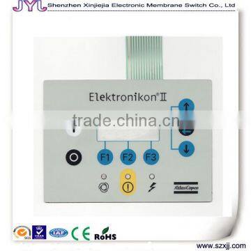 Electronic metal dome membrane panel switch with transparent / clear window