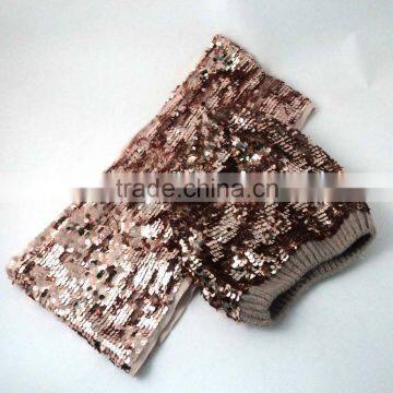 Fashionable Winter Set With Sequin Warm Scarf and Hat photo-3