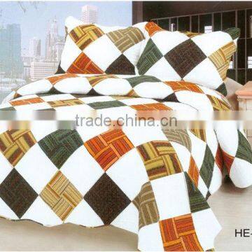 the latest bed sheets simple pattern cheap patchwork bedspreads 100%cotton twill