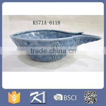 Porcelain ceramic fish shape sauce bowls