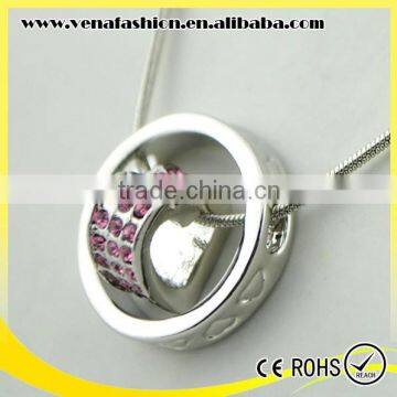 Ring Heart Design Small Moq Crystal Pendant Necklace Quality Choice