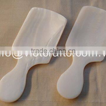 Mother of pearl spoon, caddy spoon, tea spoon, MOP caviar spoon