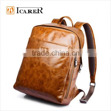 ICARER Genuine Leather Backpack for men