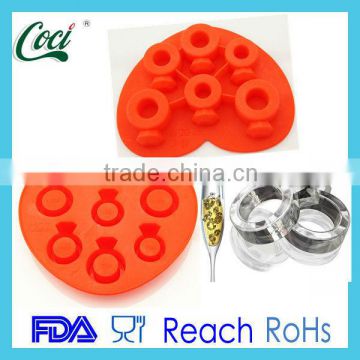 diamond ring silicone ice cube mould