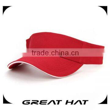 2014 Breathable curve High quality cotton custom blank sports visor