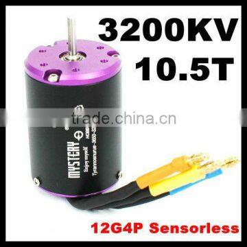 Tyrannosaurus 12 Chase 4 Poles 10.5T 3200KV 3650 Sensorless Brushless Motor For 1/10 1/12 RC Car