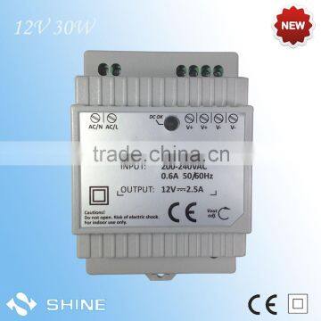 High quality 12V 30W DIN Rail power supply driver with 2 years warranty, 2.5a din rail transformer with ce rohs