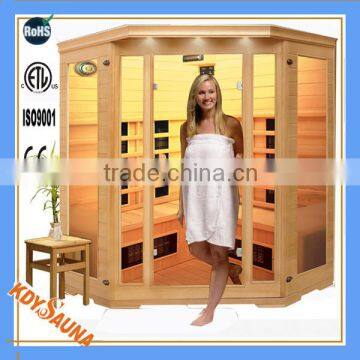 Solid Wood Main Material and 4 People Capacity mini portable far infrared sauna room